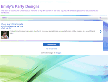 Tablet Screenshot of emilyspartydesigns.com